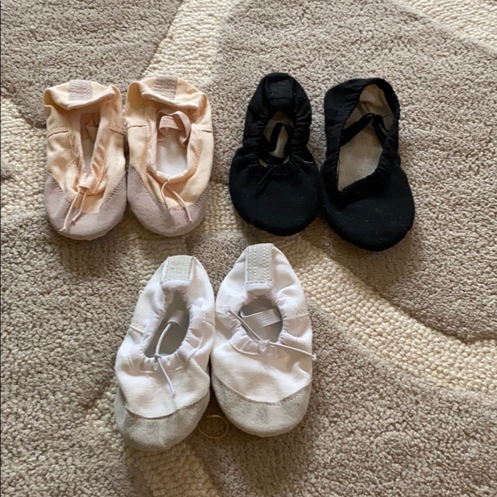 Bundle 3 pair of canvas ballet slippers